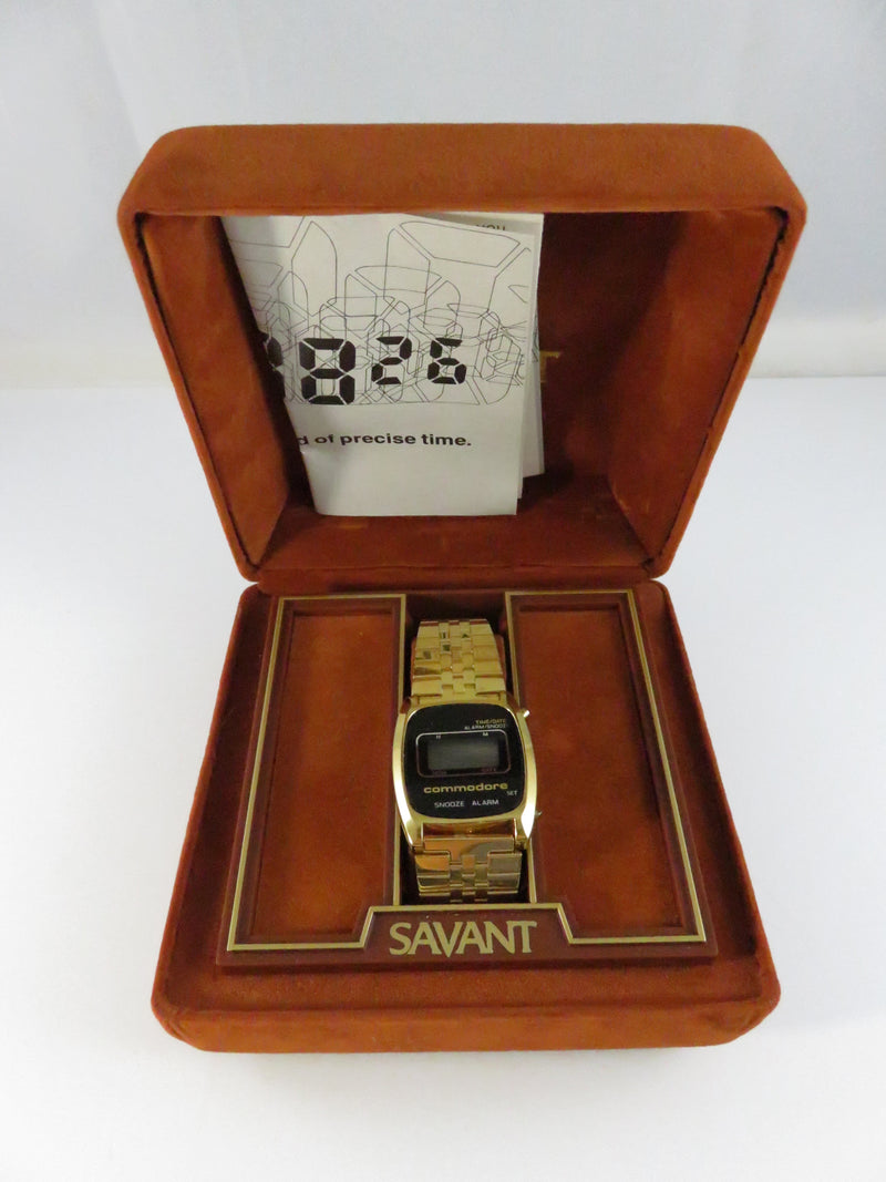 Commodore Digital Quartz Watch with Savant Box For Parts Only approx. 7"