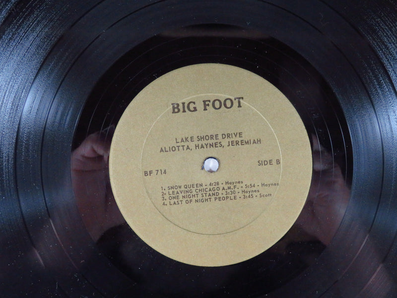 Aliotta Haynes Jeremiah Lake Shore Drive Big Foot 714 PRC Pressing Vinyl Record Album back of record