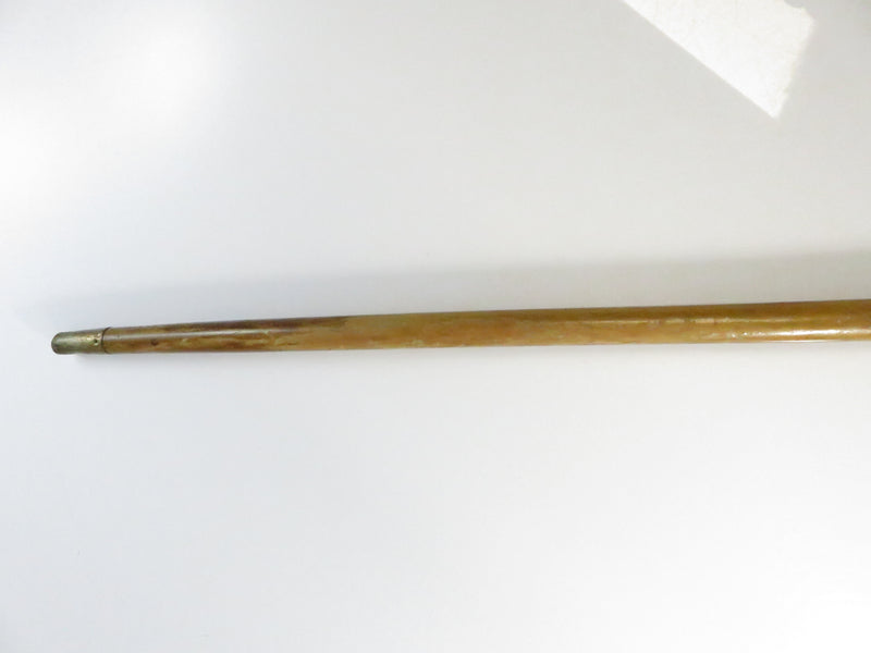 Antique Wood Crook-Handle Walking Cane ~ Wire Wrap Collar ~ 34¼″ Long