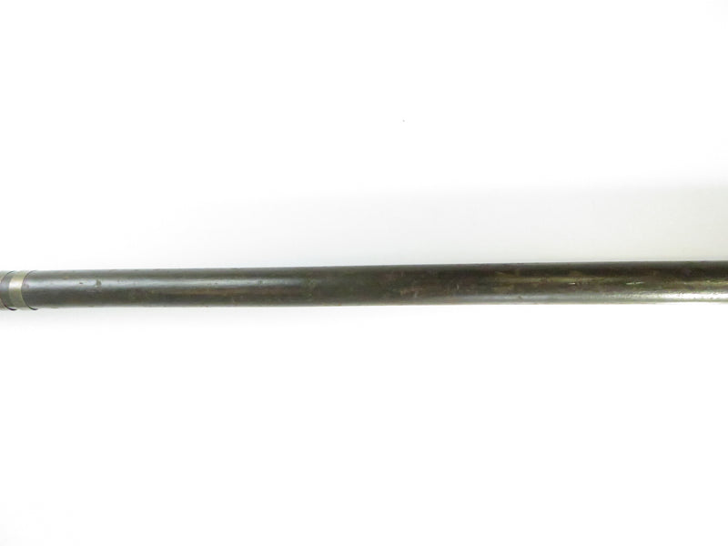 Antique Dark Wood Crook Cane ~ Sterling-Cigar Bands ~ 34¼″ Height