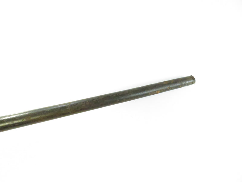 Antique Dark Wood Crook Cane ~ Sterling-Cigar Bands ~ 34¼″ Height