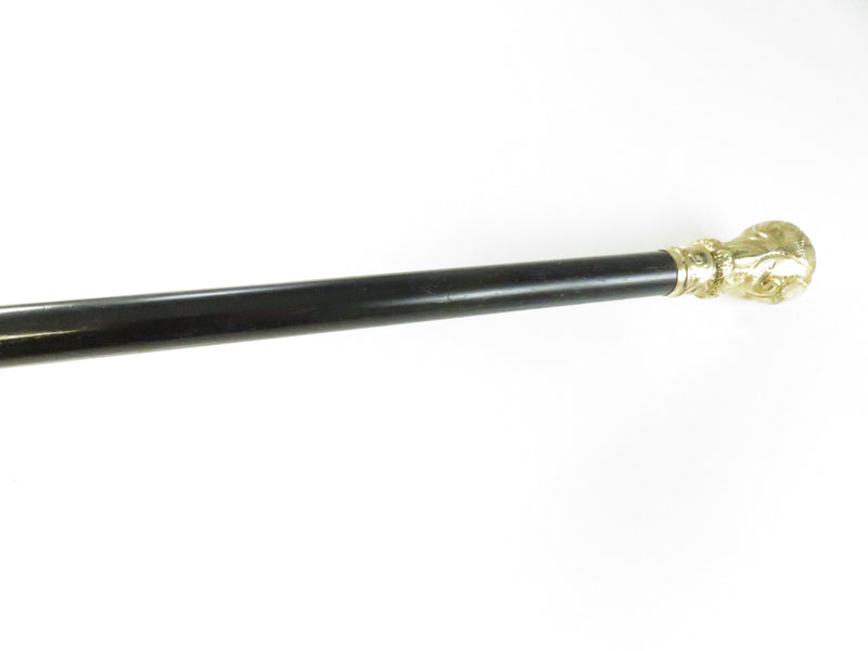 Victorian Gold-Tone Walking Cane with Ornate Knob Finial ~ Approx. 37 1/8" High