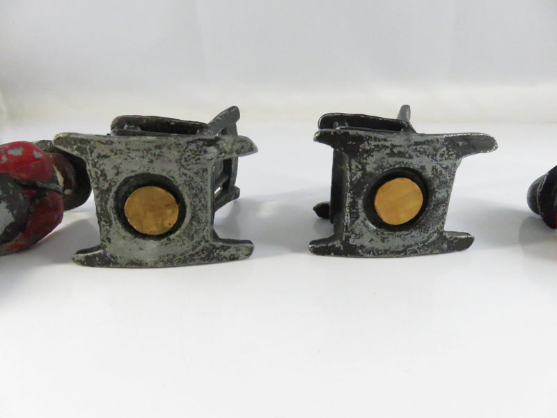 Metal Set Amish Couple Salt & Pepper Figurines in Rocking Chairs approx. 3"