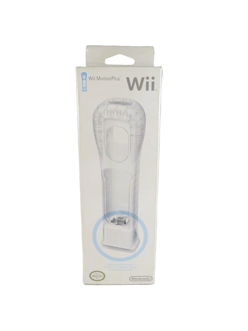 Nintendo Wii MotionPlus Controller Cover — Clear Silicone, Open Box — front view