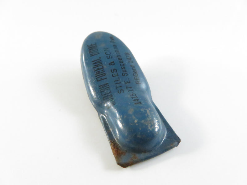 1940s Modern Funeral Home Stiles & Son Advertising Clicker – Rust & Paint Loss