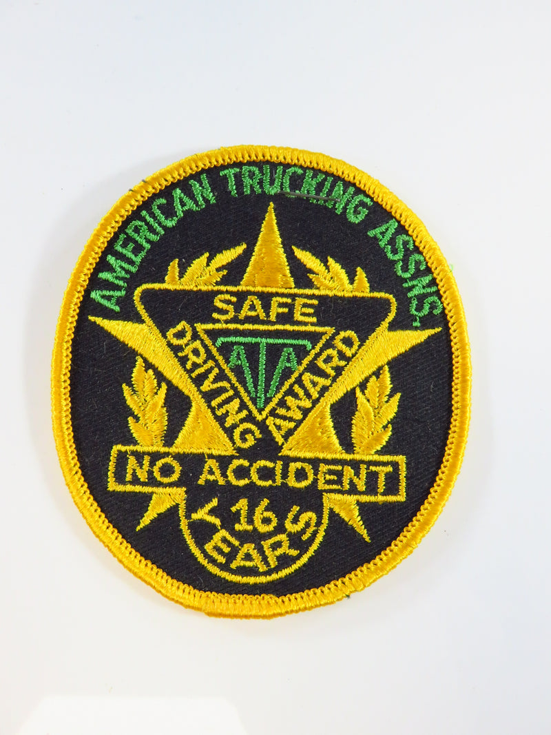 Vintage American Trucking Assoc 16 Years No Accident Safe Driving Patch