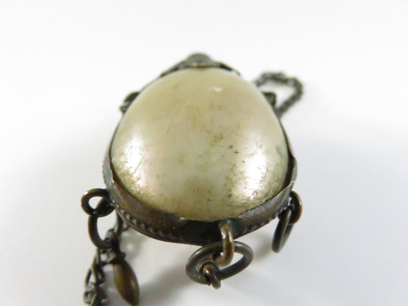 Antique Shell Snuff/Scent Bottle Chatelaine with Brass Wrap – Parts Only