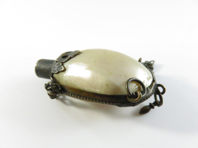 Antique Shell Snuff/Scent Bottle Chatelaine with Brass Wrap – Parts Only