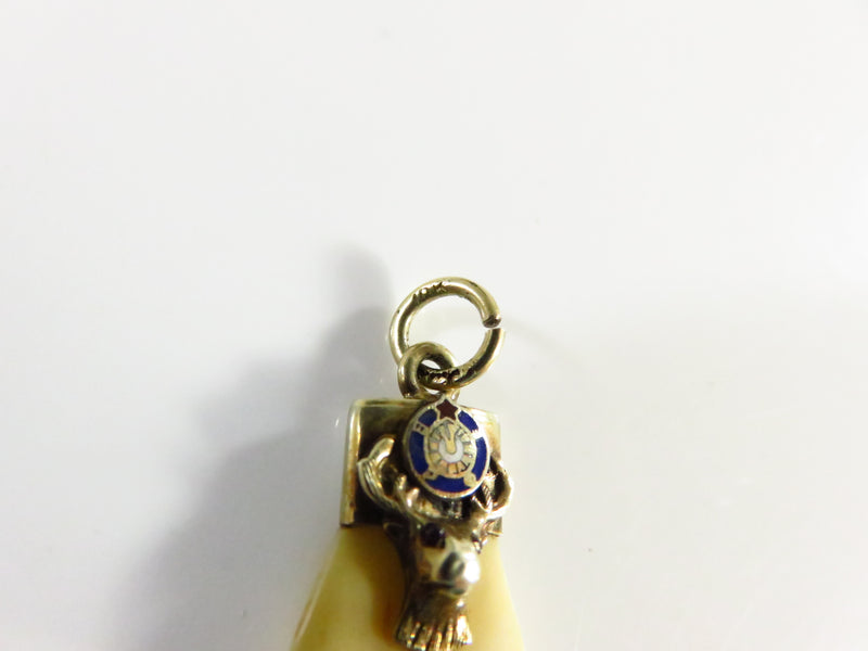 10K Gold Elk Tooth Benevolent Protective Order of Elks Pendant Watch FOB