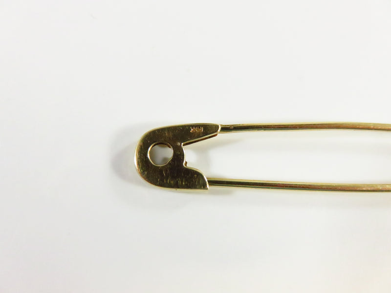 14K Solid Gold Safety Pin 2" Long 2.6 Grams Vintage Pre-owned Safety Pin