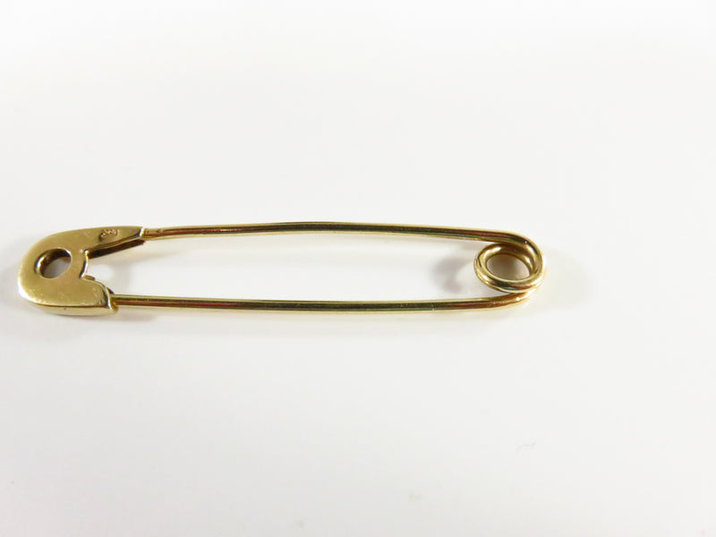 14K Solid Gold Safety Pin 2" Long 2.6 Grams Vintage Pre-owned Safety Pin