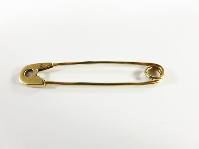 14K Solid Gold Safety Pin 2" Long 2.6 Grams Vintage Pre-owned Safety Pin