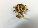 18K (750) Yellow Gold Ships Steering Wheel Helm Wheel Charm or Pendant product image for Just Stuff I Sell, clear front view, neutral background, original listing photo, optimized descriptive alt text, centered composition variant 6