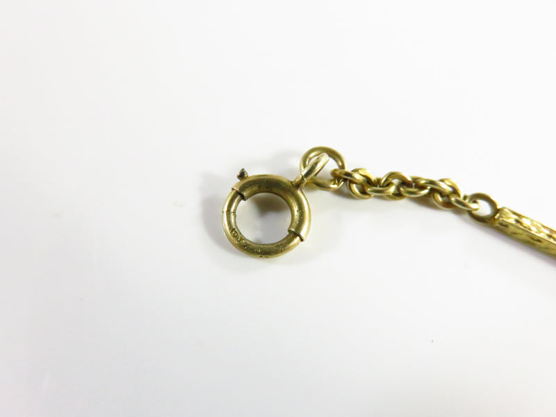 Art Deco Yellow Gold Pocket Watch Chain 12 1/4" Bar Chain by Martin-Copeland Co.