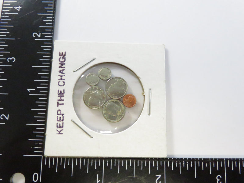 Vintage “Keep The Change” Miniature U.S. Coin Set with Six Tiny Replicas in ½ Dollar Flip Case c.1980