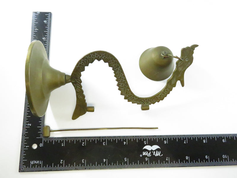 Vintage Brass Dragon Dinner Bell – Made in Hong Kong Mid-Century Service Counter Bell