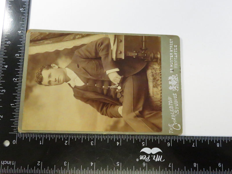 Antique Cabinet Card Photograph – The Charleston Studios, 58 Hunter Street, Newcastle – William Kelly