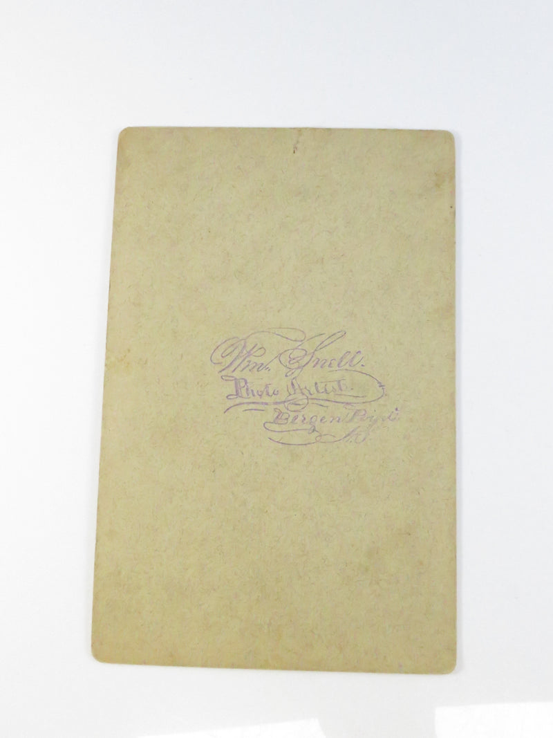 Antique Cabinet Card Photograph – Two Children by Chr. Smelli, Photo Artist Bergen Norway