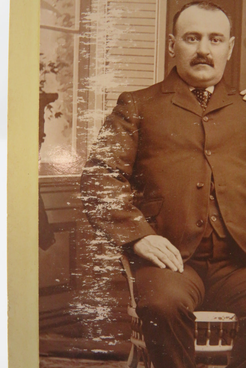 Antique Cabinet Card Man Woman Watch Slide Frank Lariviere, Central Falls RI