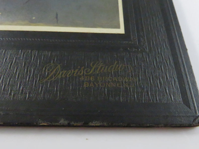 Young Girl in First Communion Dress – Early 1900s Mounted Photograph by Davis Studio, Bayonne NJ