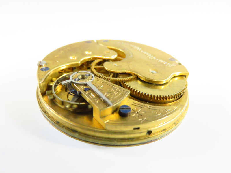 c1896 Elgin Pocket Watch Movement 16s 7J Grade 114 Model 3