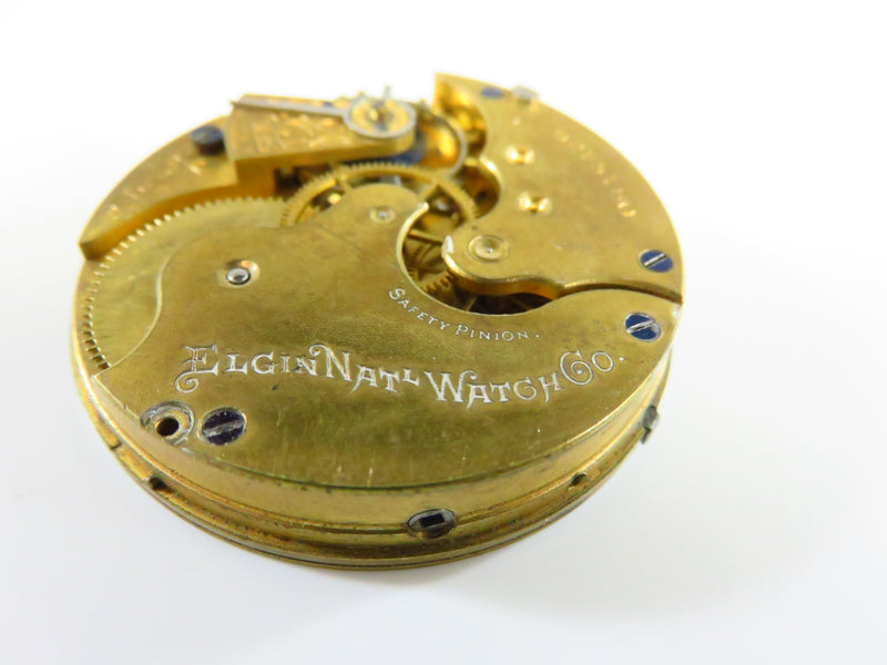 c1896 Elgin Pocket Watch Movement 16s 7J Grade 114 Model 3