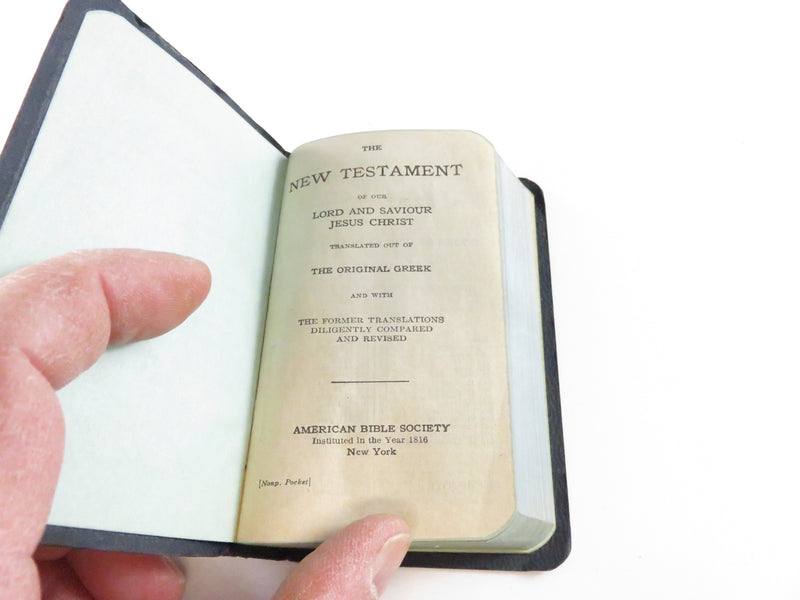 WWII American Bible Society Pocket New Testament 5636M-43 (12) FDR Commendation Page