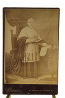 Antique Cabinet Card of Priest Pope Figure Art, Brown of Providence Rhode Island — front view