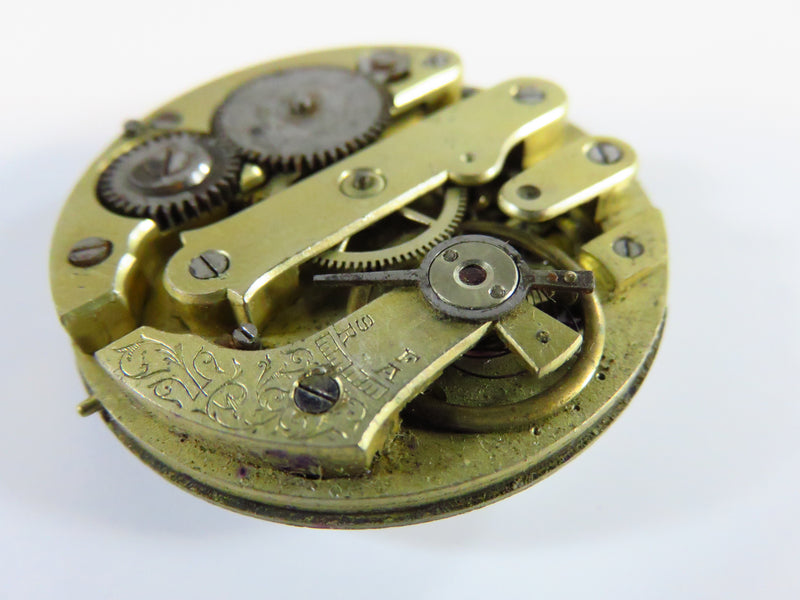 Hot Mess European Style Pocket Watch Movement 40.51mm For Parts or Repurpose