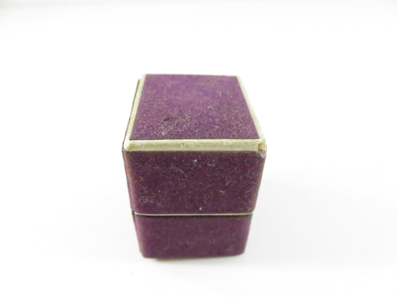 Vintage 1930s–1940s Purple Velvet-Paper Ring Box
