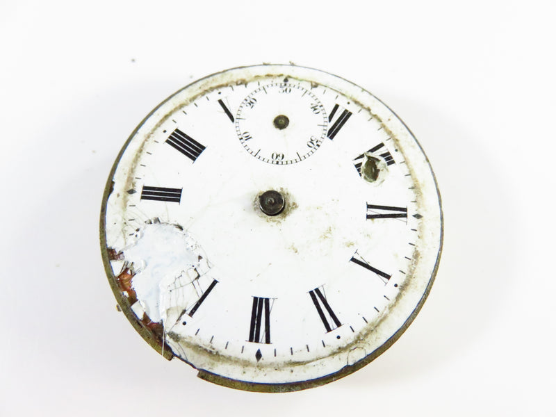 Hot Mess European Style Pocket Watch Movement 40.51mm For Parts or Repurpose