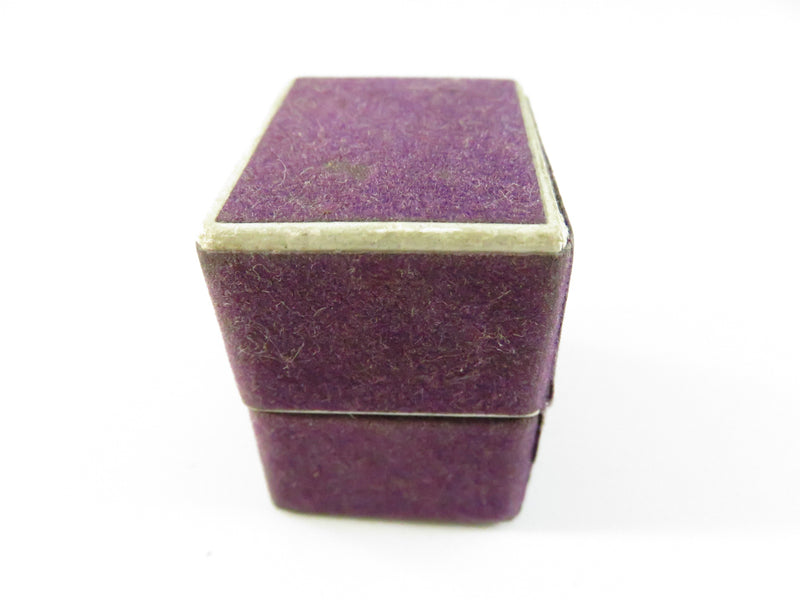 Vintage 1930s–1940s Purple Velvet-Paper Ring Box