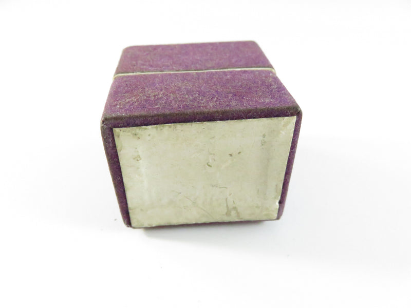 Vintage 1930s–1940s Purple Velvet-Paper Ring Box