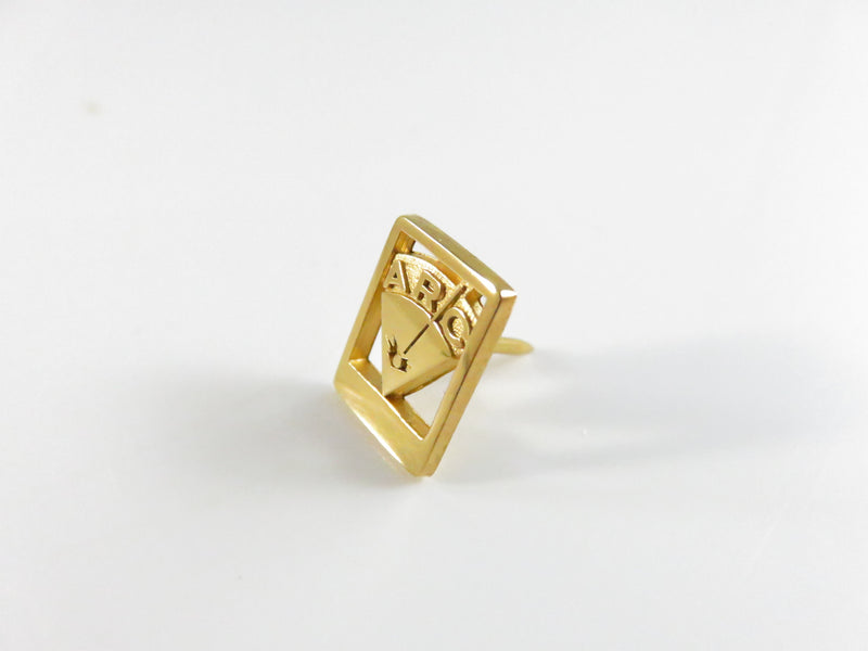 Vintage ARC Aviation Communications Tie Tack – Gold Tone Mid-Century Pin