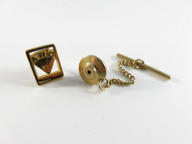 Vintage ARC Aviation Communications Tie Tack – Gold Tone Mid-Century Pin