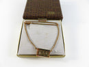 Vintage Swank 1955 Gold-Tone Tie Bar with Dangling Year Plaque & Box