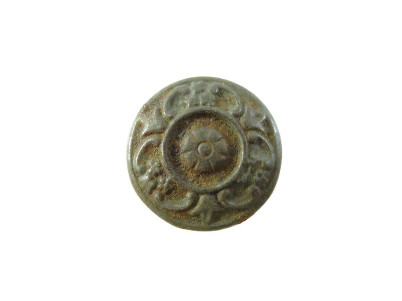 Antique Stamped Metal Rosette Button c.1880–1910