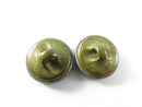 Pair of Antique Art Nouveau Picture Buttons – Floral Design c.1885–1910