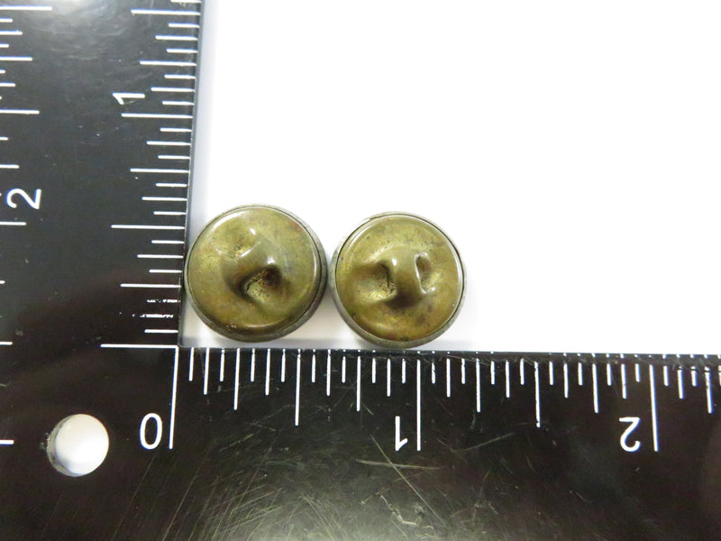 Pair of Antique Art Nouveau Picture Buttons – Floral Design c.1885–1910