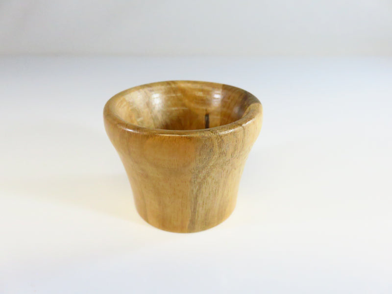 Turned Wood Small Shot Glass Unsigned 1 1/2"