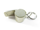 Vintage Brass Whistle Keychain HWC Taiwan Chrome Plated Whistle Collectible Working Accessory (c1970-1990)