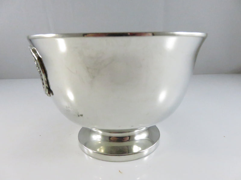 North Carolina State University Pewter Presentation Bowl 95% Tin Universal Footed Trinket Trophy Style Deco