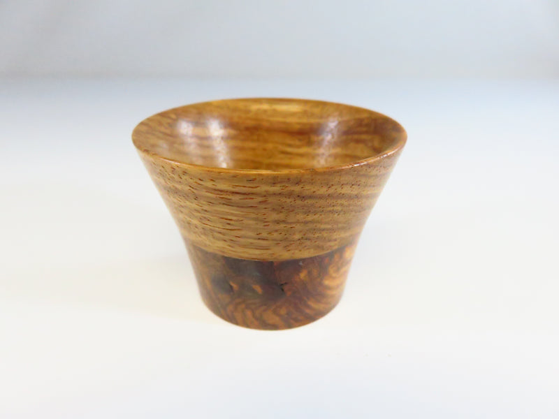 Handmade Turned Wood Small Shot Glass Signed Henry 108