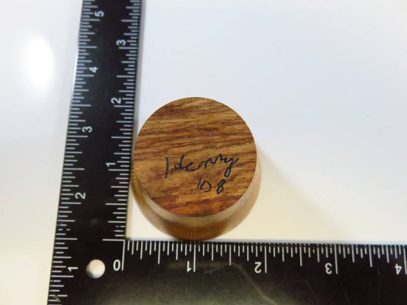 Handmade Turned Wood Small Shot Glass Signed Henry 108