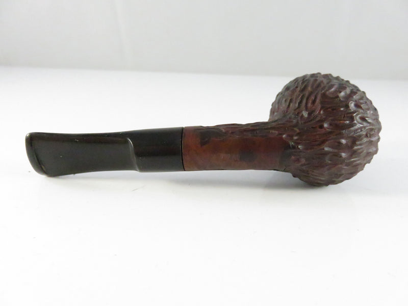 Vintage Rusticated Briar Nosewarmer Pipe Italy 4 Inch Tobacco Pipe Carved Billiard Style