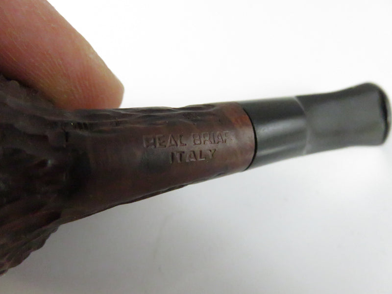 Vintage Rusticated Briar Nosewarmer Pipe Italy 4 Inch Tobacco Pipe Carved Billiard Style