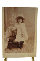 Cute 4 Year Old Lillian Gill Antique Cabinet Card Cut Card French Auburn NY — front view
