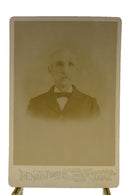 Old Man Bow tie Antique Cabinet Card P.F. Noyes Photo Co Gardiner Maine — front view