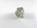 Vintage Sterling Prayer Box Pendant Locket Pierced Floral Design Hinged Lid 925