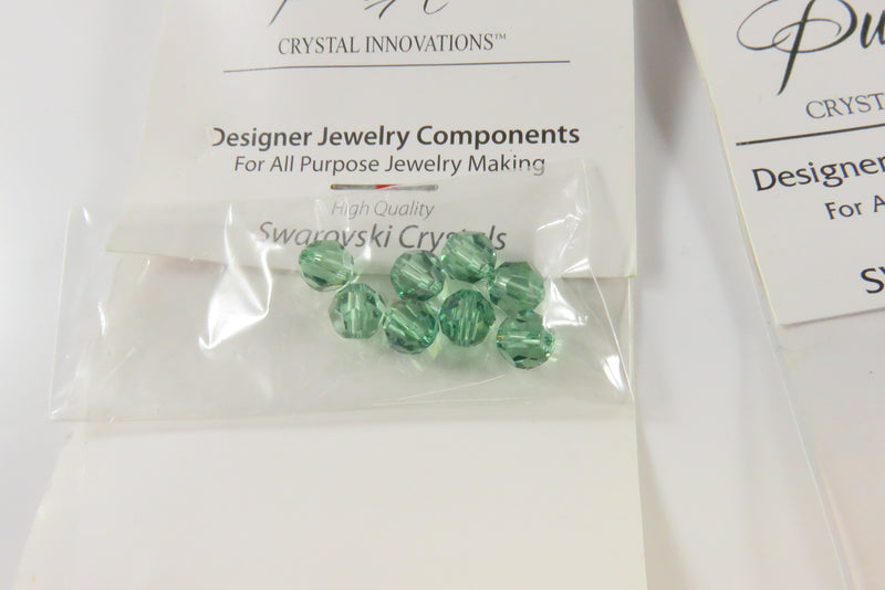 Grouping of Green Crystal Innovations Swarovski Crystals Fashion Beads New Old Stock